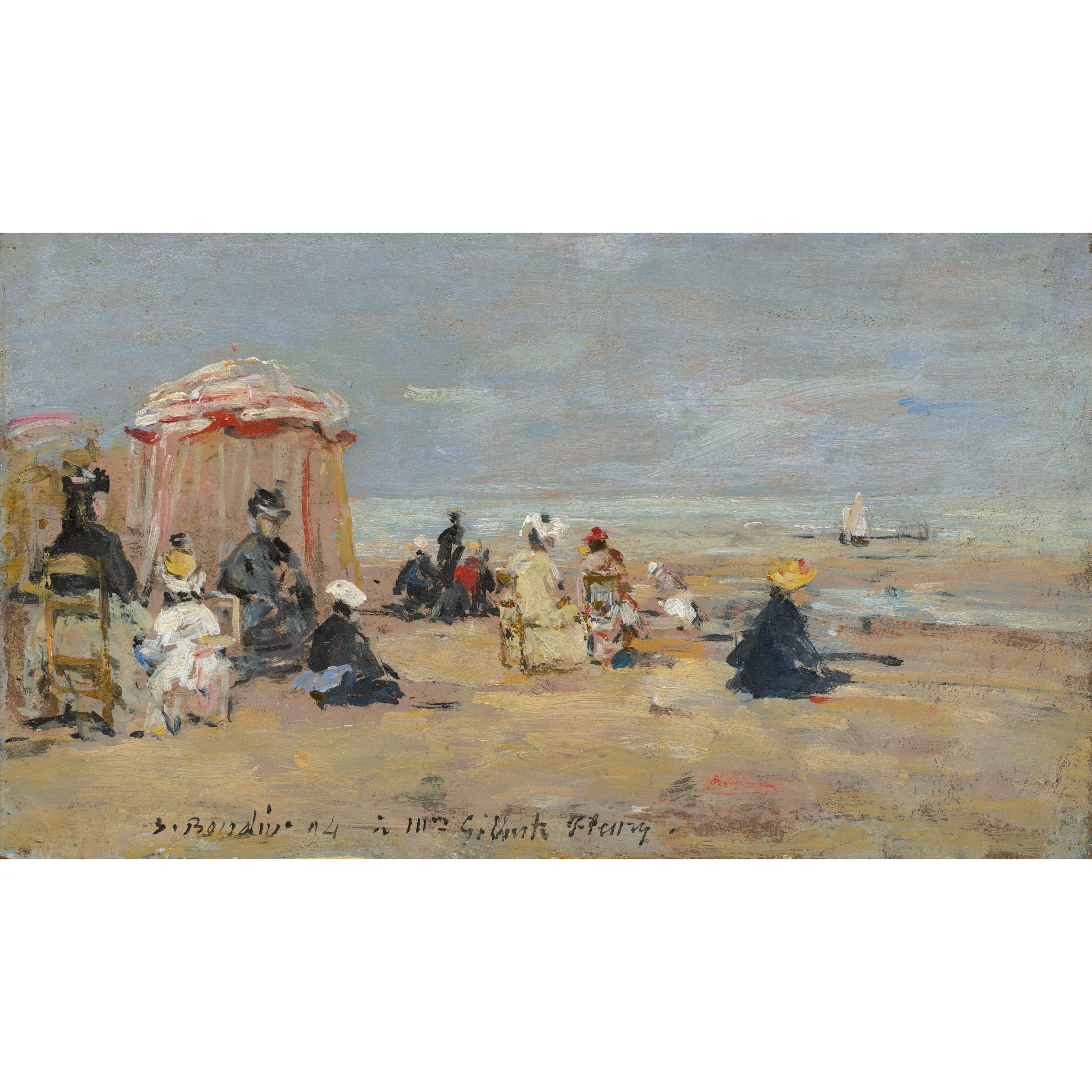 Eugène Boudin - Sahilde Fine Art Baskı