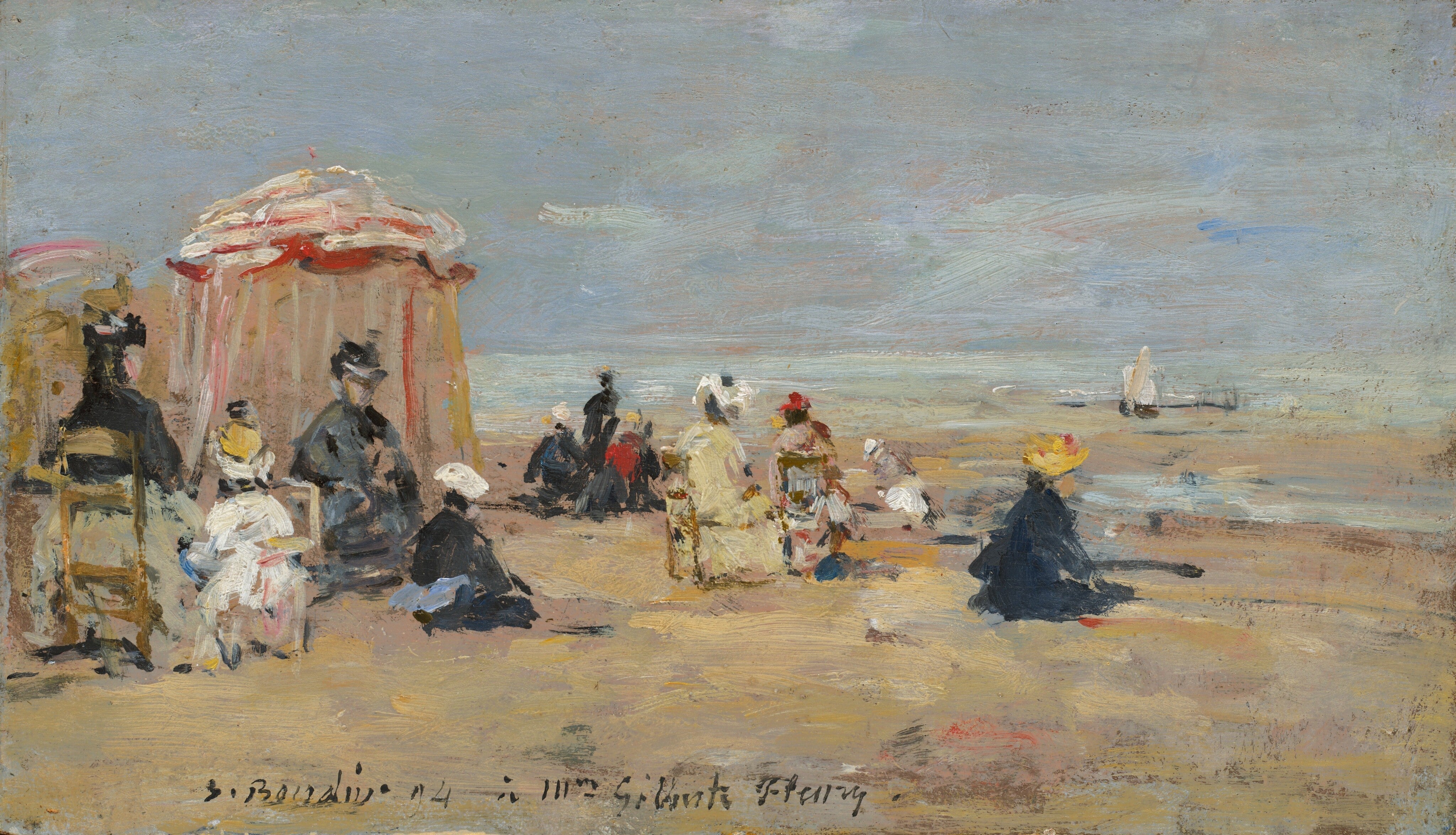 Eugène Boudin - Sahilde Fine Art Baskı