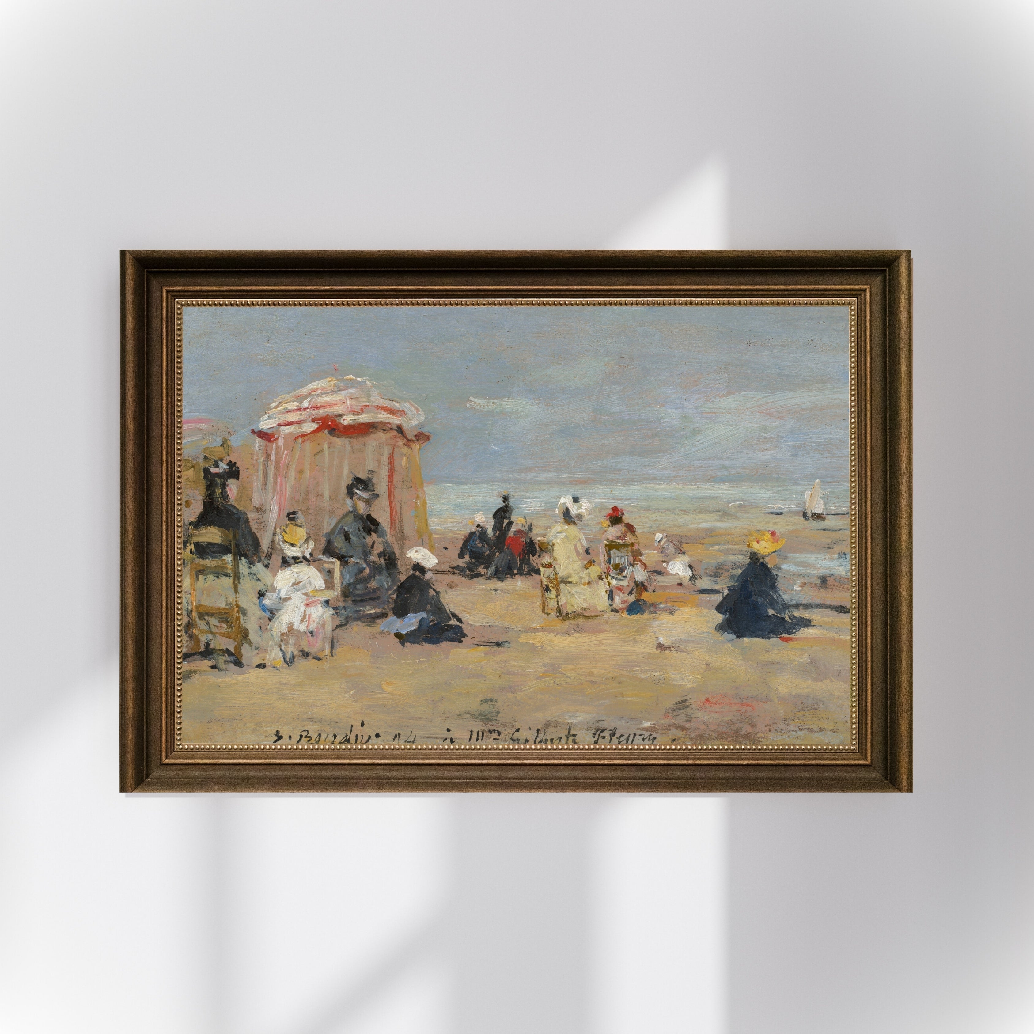 Eugène Boudin - Sahilde Fine Art Baskı