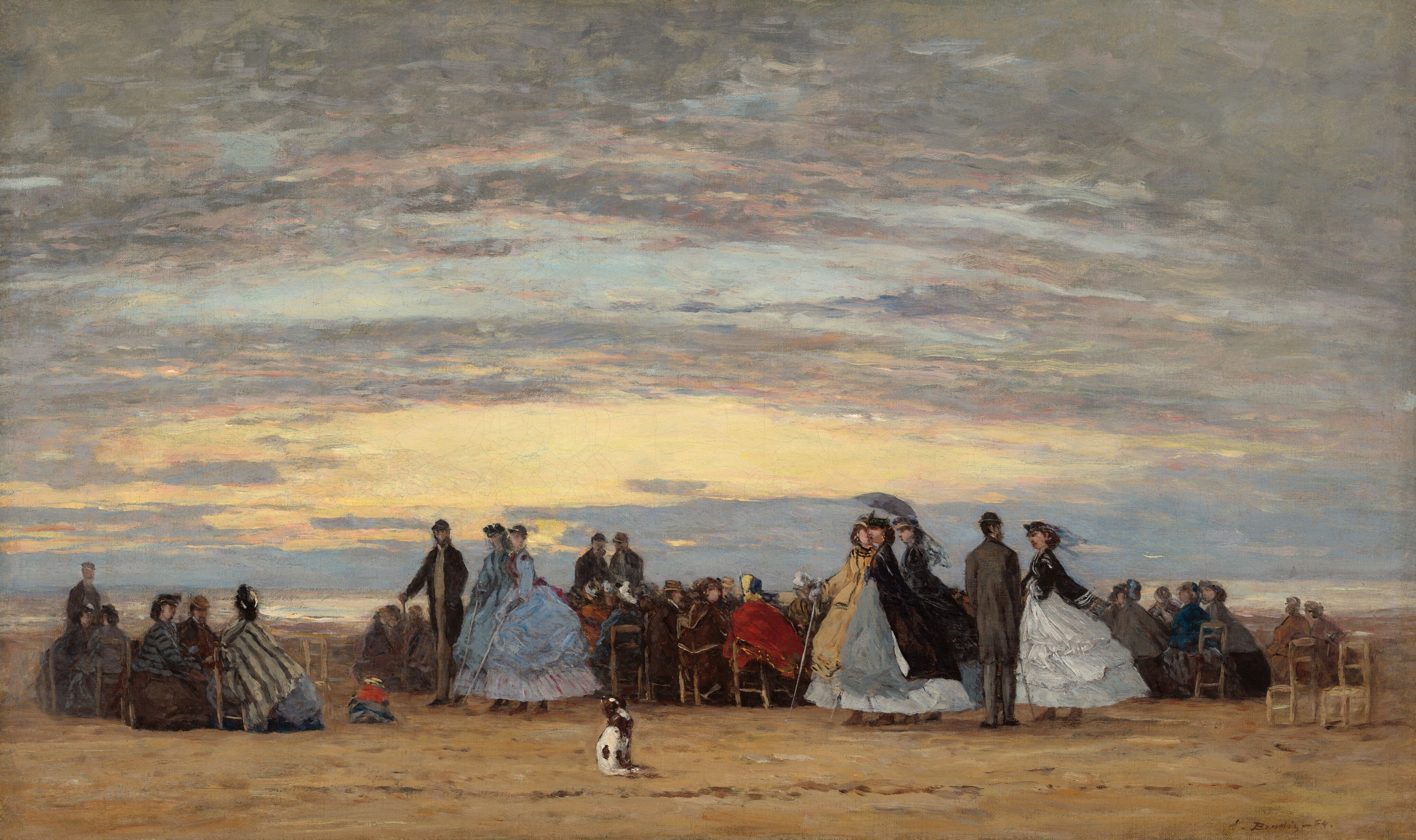 Eugène Boudin - Villerville Sahili Fine Art Baskı