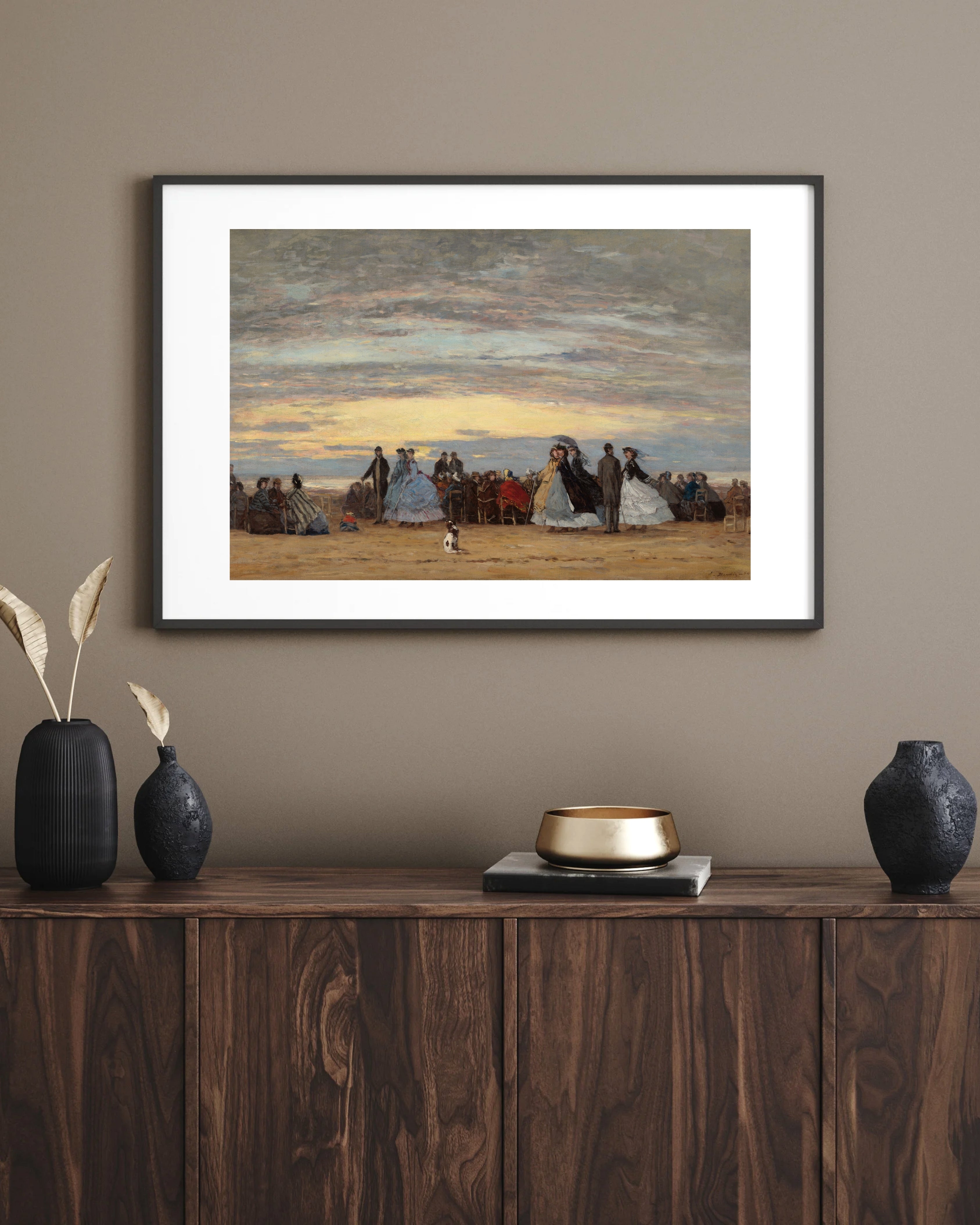Eugène Boudin - Villerville Sahili Fine Art Baskı