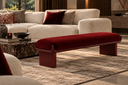 Eve Bordo Kadife Bench