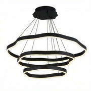 Everest Modern 3lü Dalgalı Avize 80 Cm