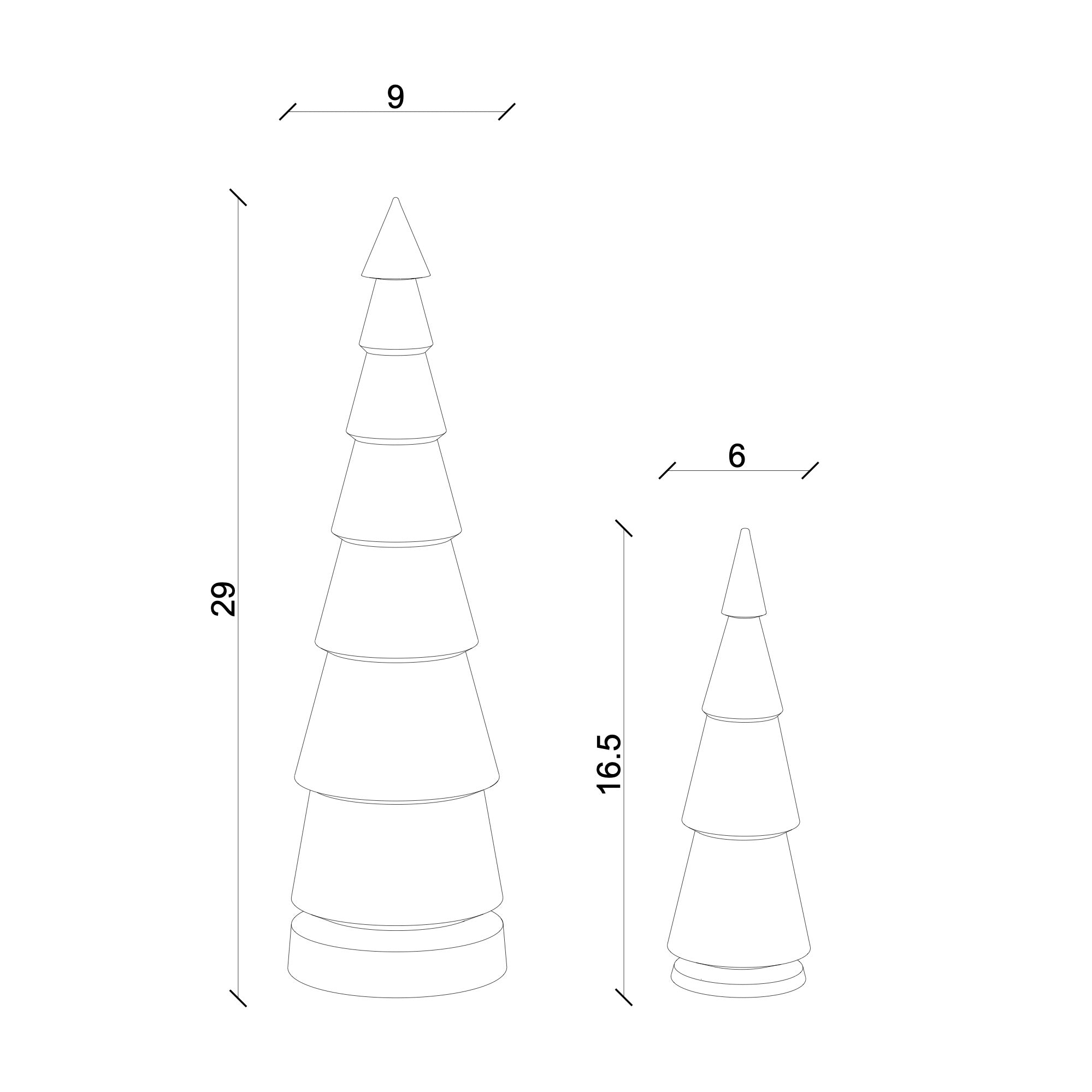 Ahşap Yılbaşı Ağacı Seti, İkili