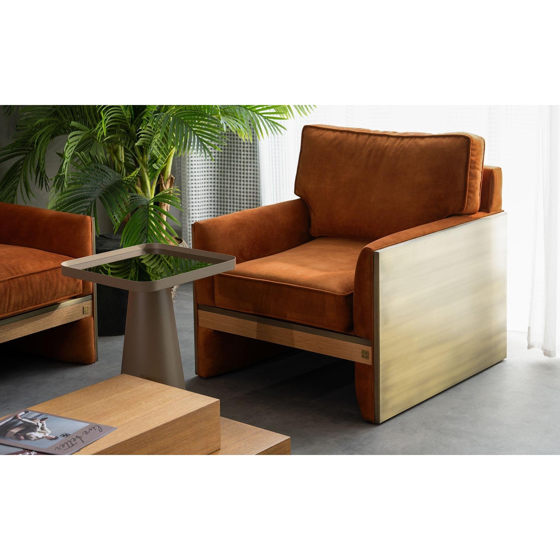 Famed Berjer Tekli Koltuk Metal Kolçak