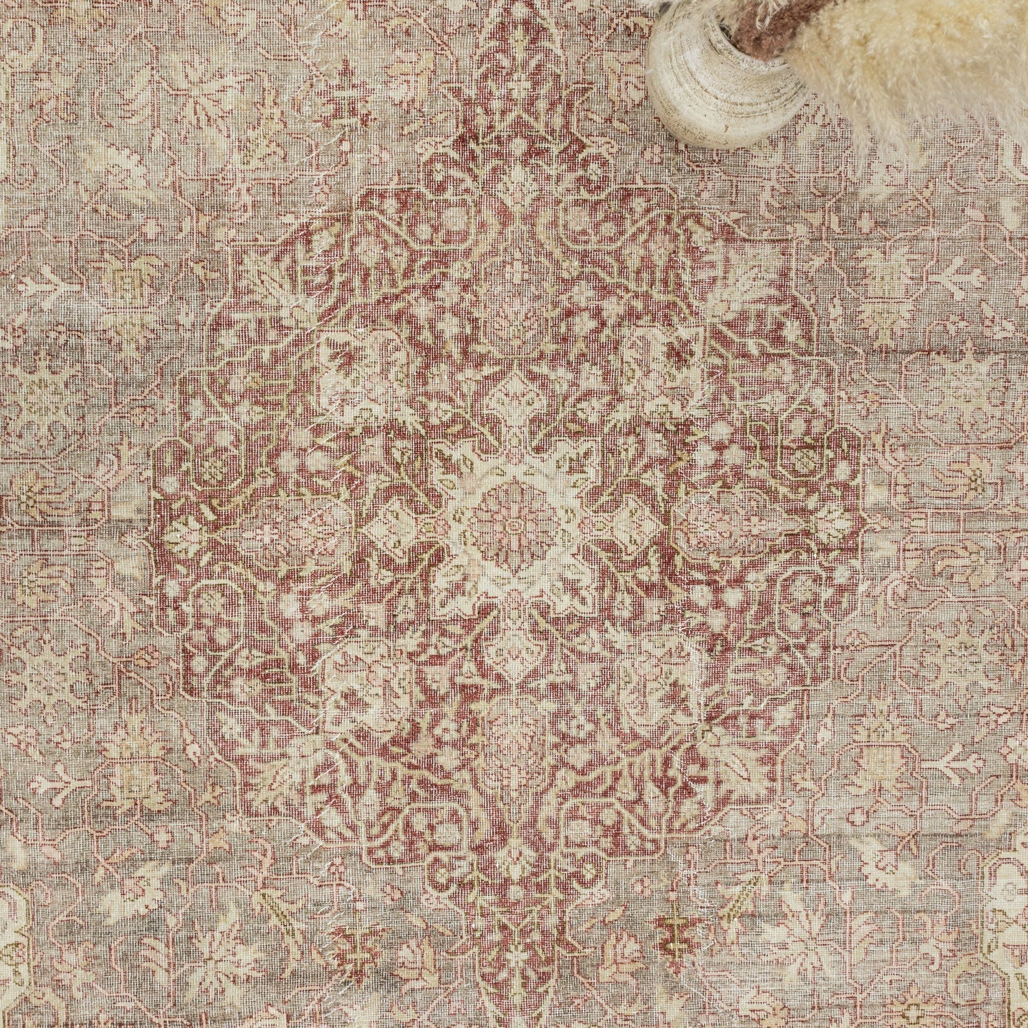 Fasa Pastel Renkli Vintage El Dokuma Halı 276x393 cm