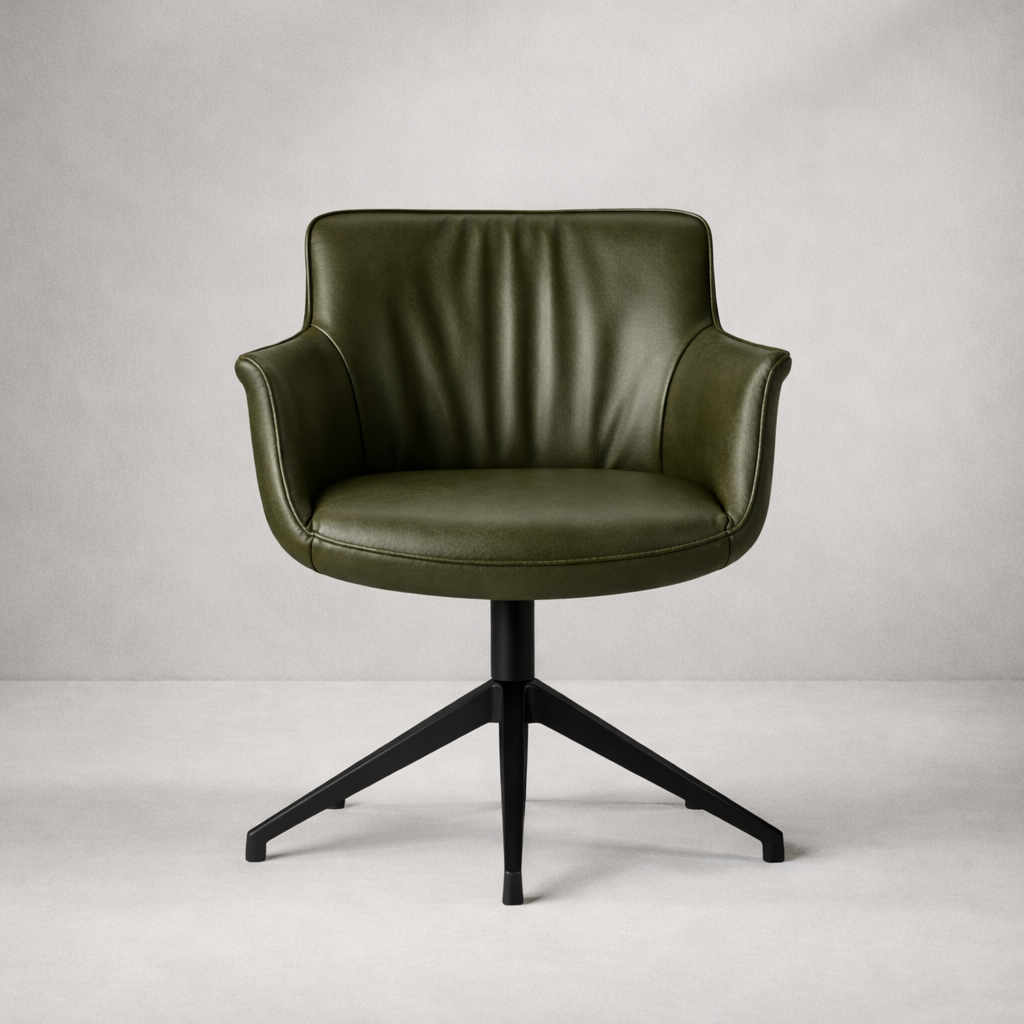Arte Döner Sandalye | Modern Deri & Metal Ayaklı Tasarım