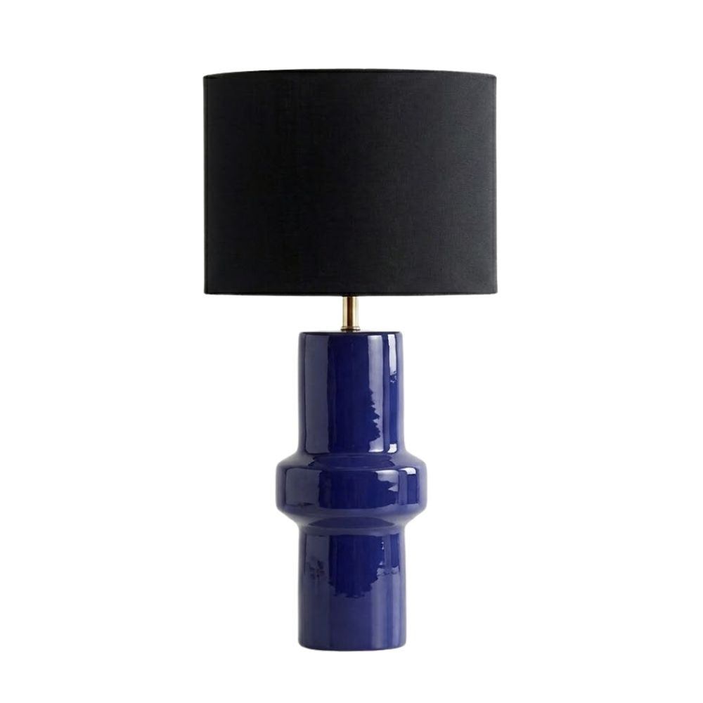 Feel Ahşap Abajur Lacivert-Abajur-Pinot Interior-NowShopFun