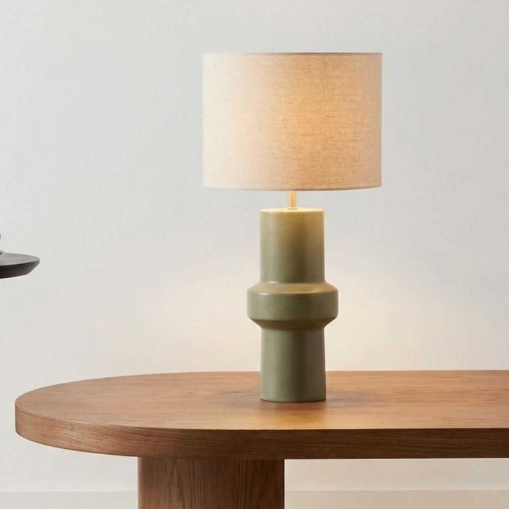 Feel Ahşap Abajur Yeşil-Abajur-Pinot Interior-NowShopFun