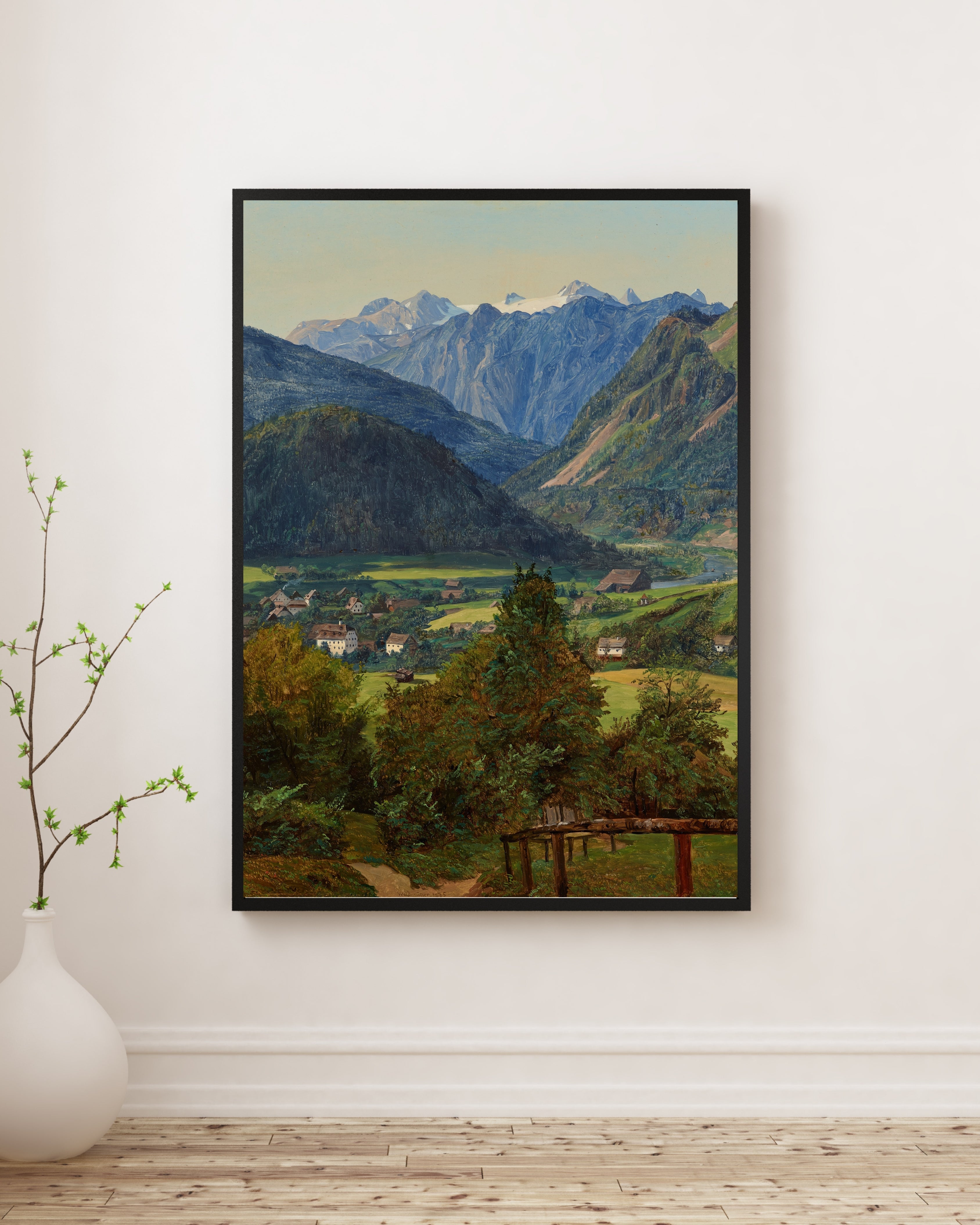 Ferdinand Georg Waldmüller - Sophien Doppelblick Yakınından Dachstein Manzarası Fine Art Baskı