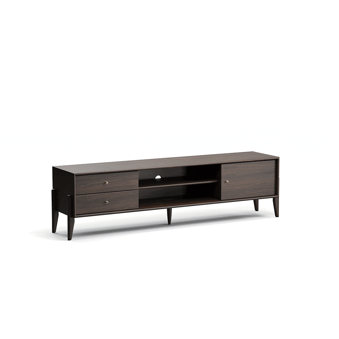 Fil Koyu Meşe TV Sehpası 180 cm-Tv Ünitesi-Yonga Mobilya Sanayi Ve Tic. A.Ş.-Koyu Meşe-NowShopFun