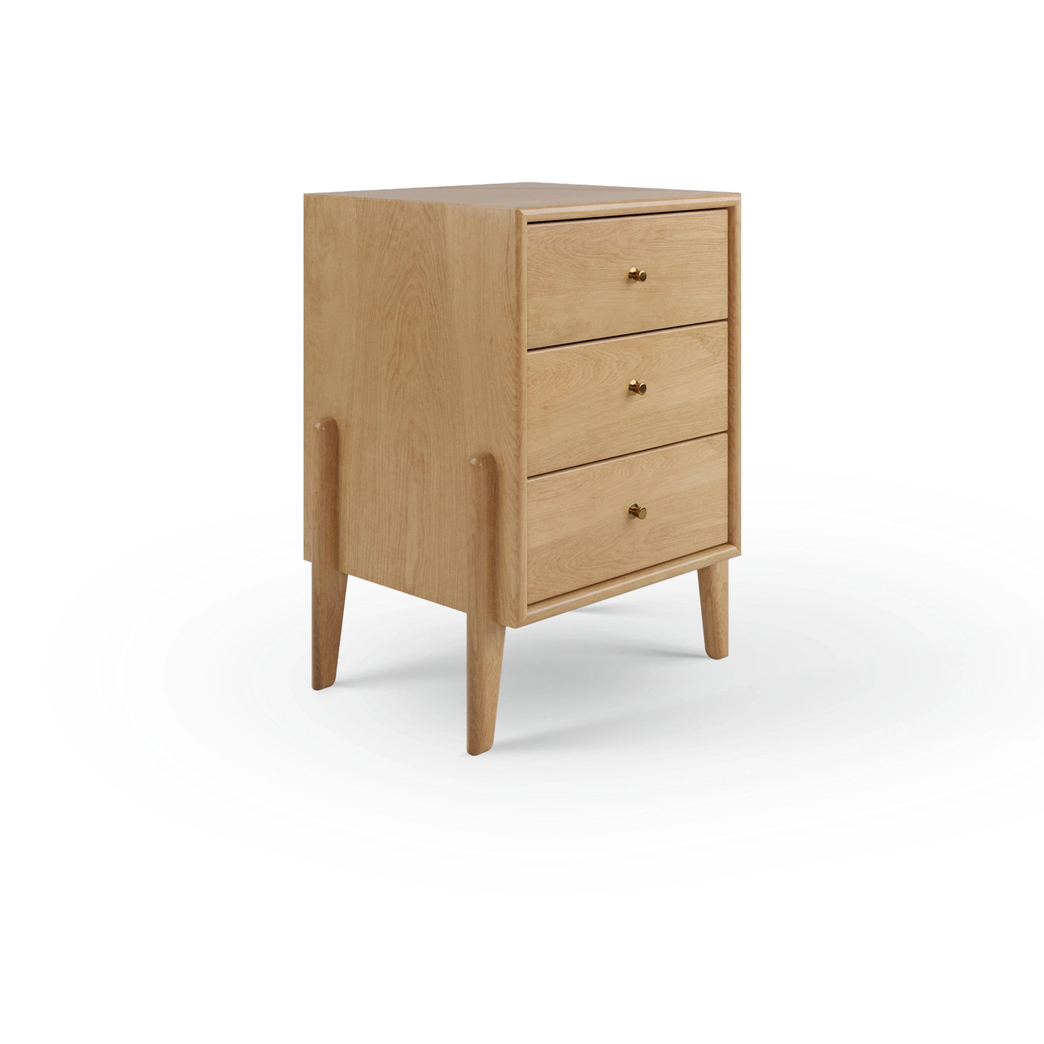 Fil Meşe Komodin 3 Çekmeceli