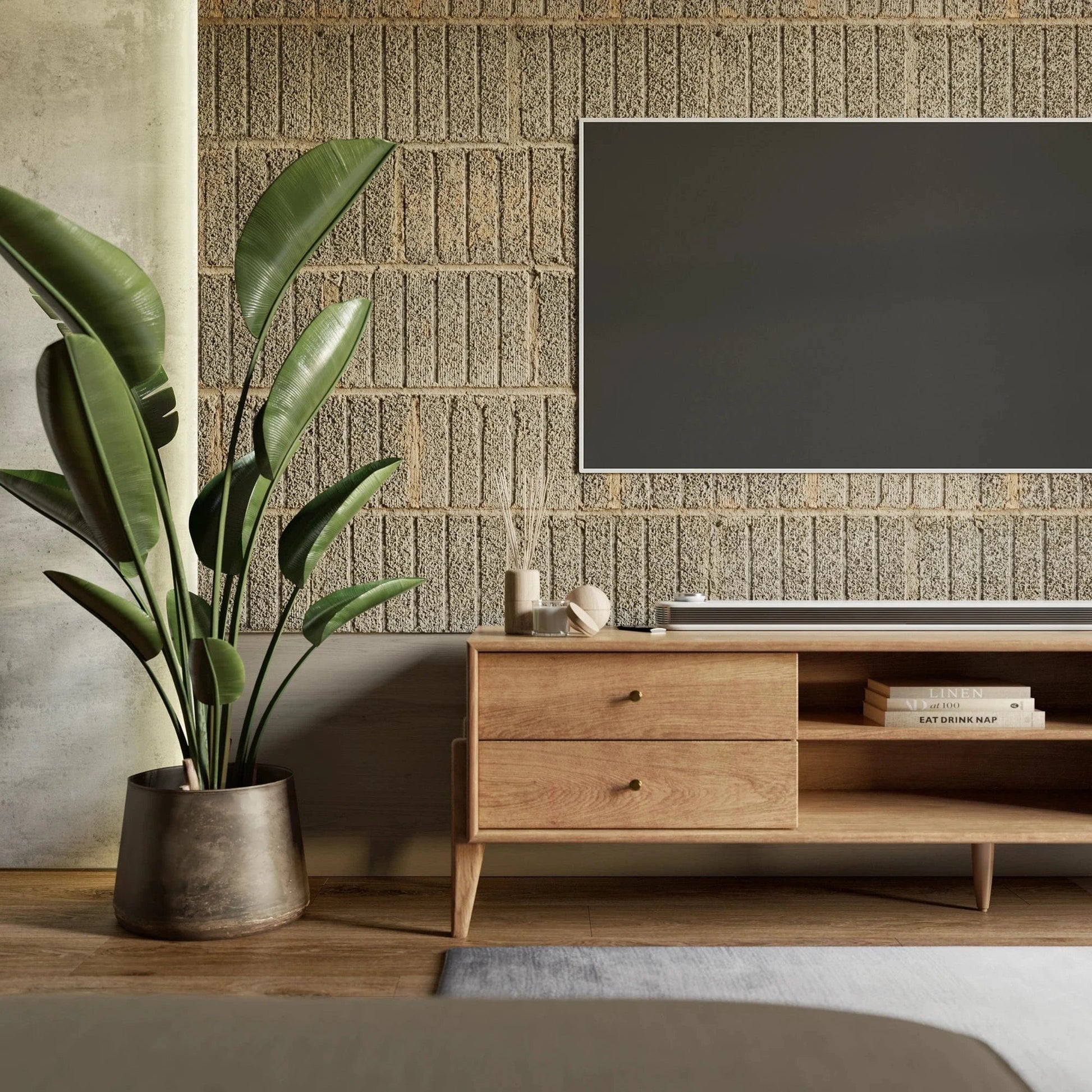 Fil Meşe Tv Sehpası 180 Cm