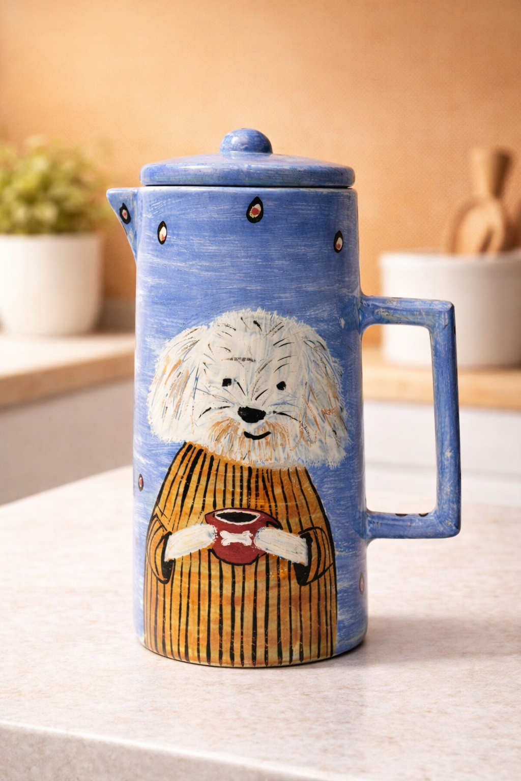 Köpekli Seramik Sürahi 1