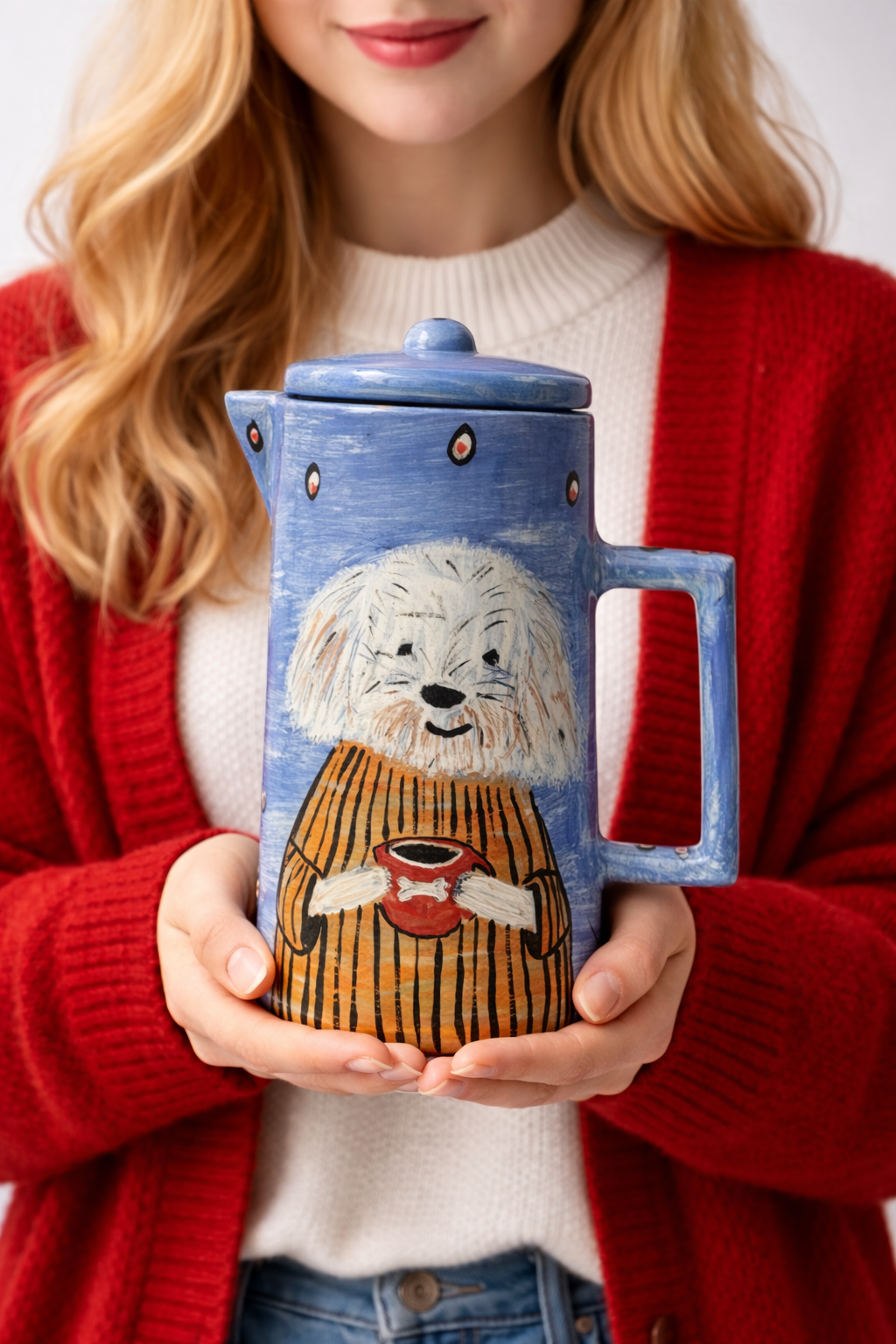 Köpekli Seramik Sürahi 1