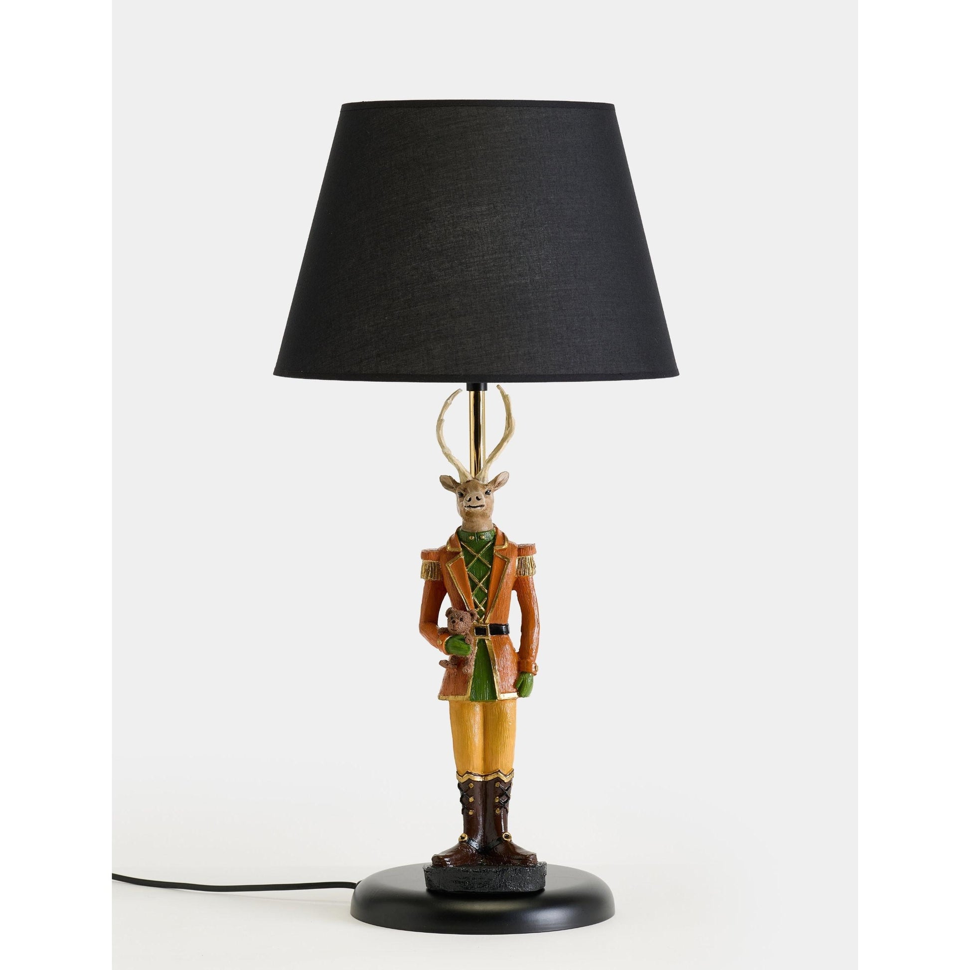 Fındıkkıran Geyik Asker Bear Figürlü Abajur & Biblo
