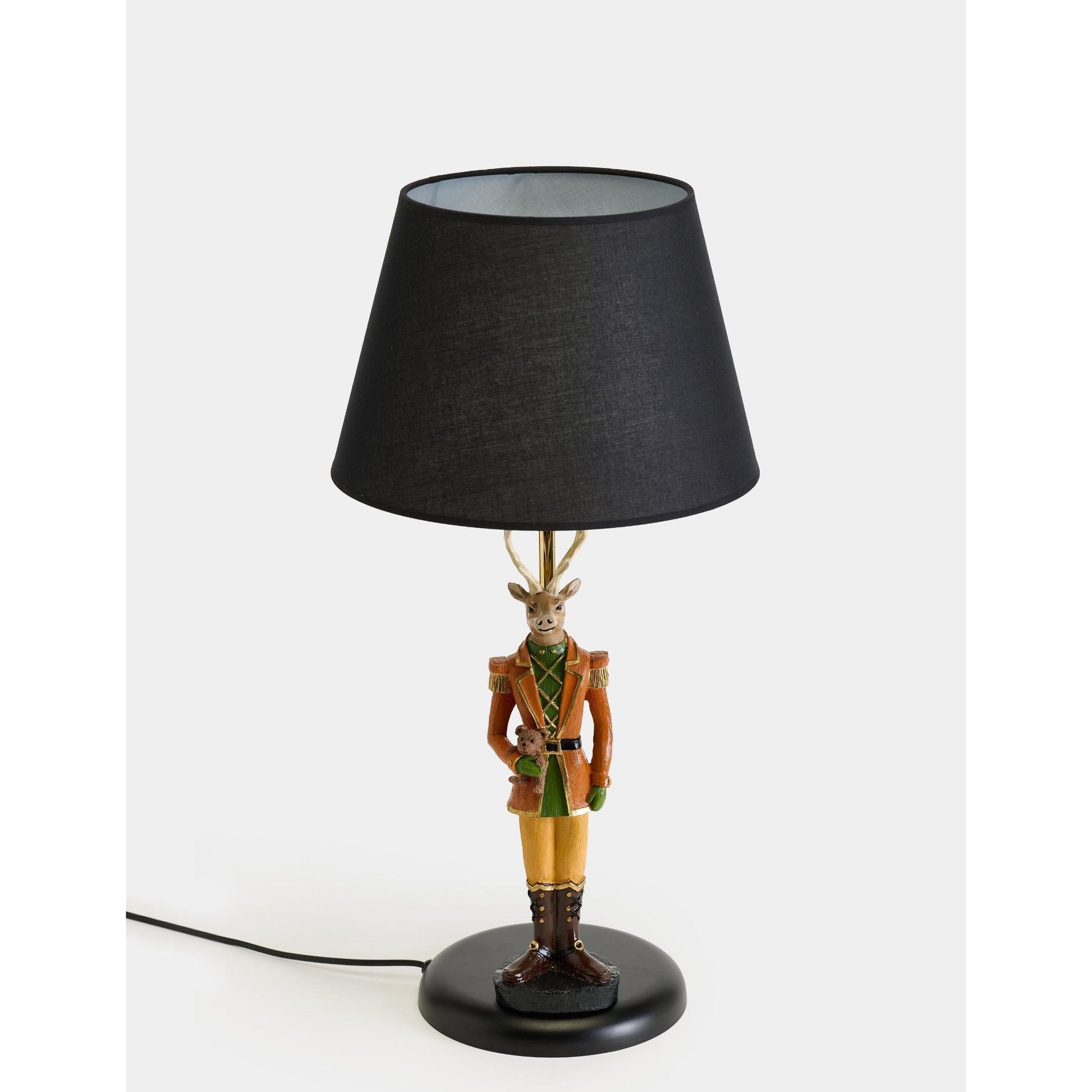 Fındıkkıran Geyik Asker Bear Figürlü Abajur & Biblo