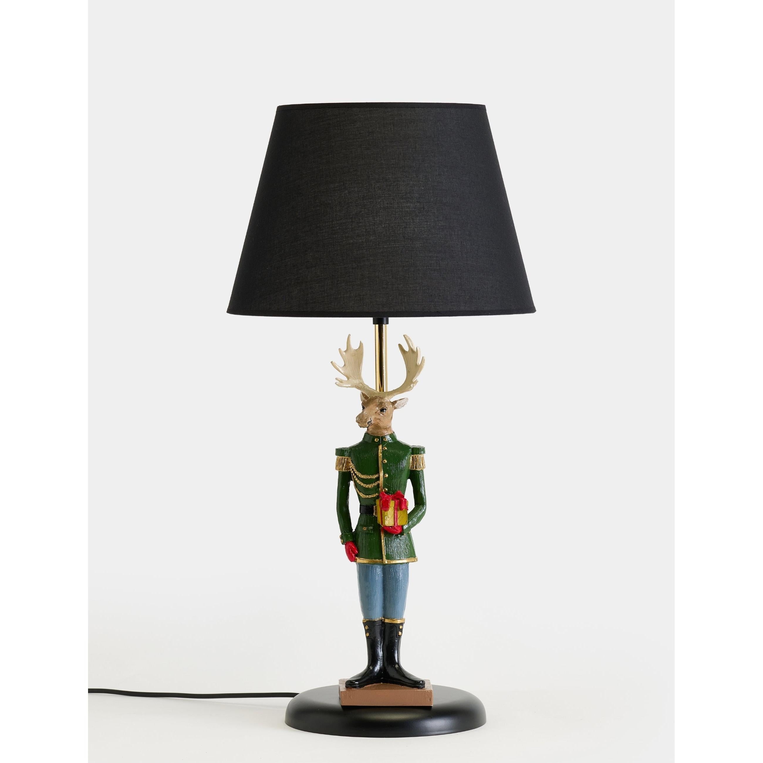 Fındıkkıran Geyik Asker Gift Figürlü Abajur & Biblo