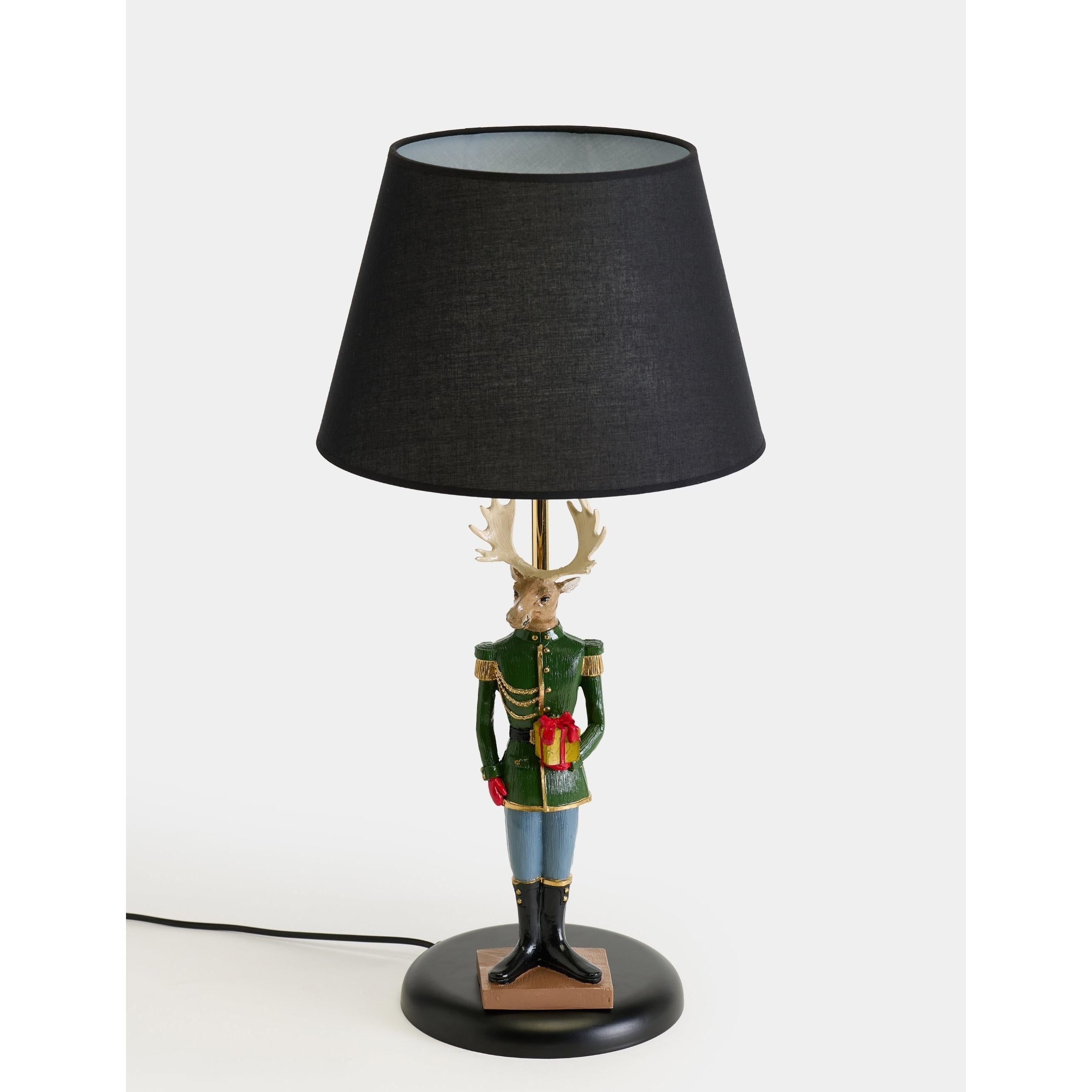 Fındıkkıran Geyik Asker Gift Figürlü Abajur & Biblo