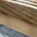 Finn Haki Kadife Başlıklı Meşe Karyola 120x200-Karyola-Blend+r-Haki-NowShopFun
