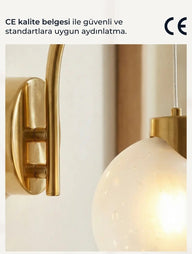 Fiora Midye Cam Duvar Apliği-Aplik-Alldesco-ALTIN-NowShopFun