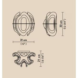 Fiordlys Apli̇K 2l Silver Ø31x21xh33 Cm E14 Led 2x6w
