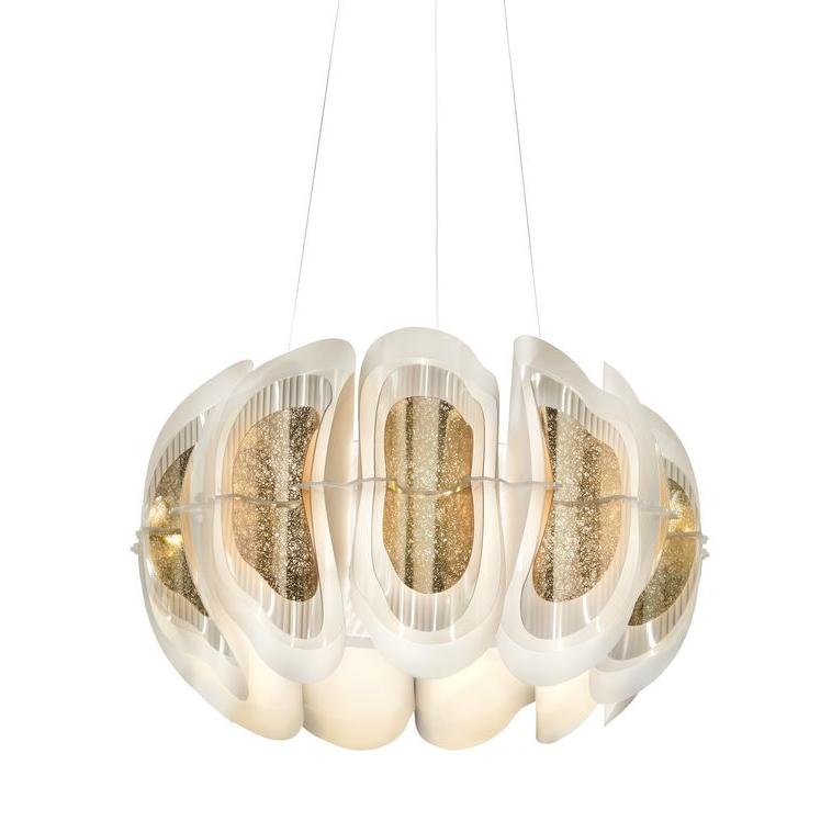 Fiordlys Round Sarkit Gold Ø56x33 Cm Led 36w