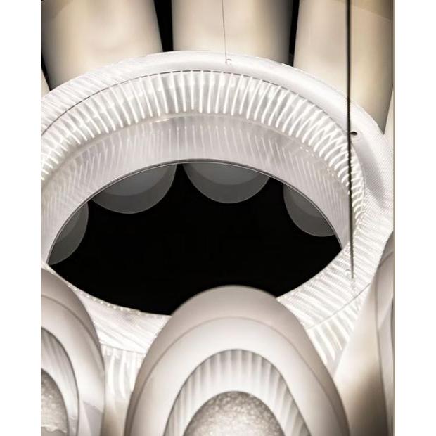 Fiordlys Round Sarkit Silver Ø56x33 Cm Led 36w