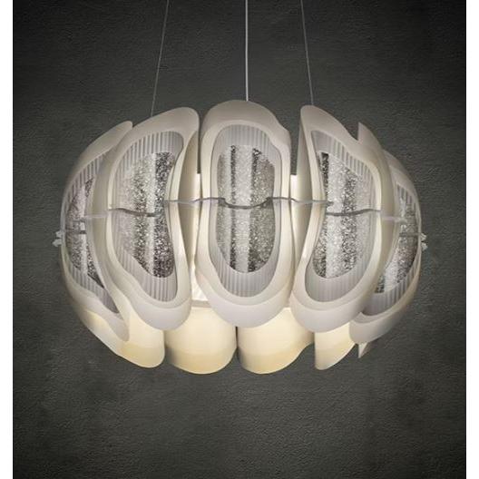 Fiordlys Round Sarkit Silver Ø56x33 Cm Led 36w