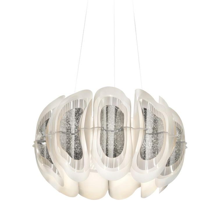 Fiordlys Round Sarkit Silver Ø56x33 Cm Led 36w