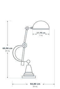 Fisher 1919 Pirinç Masa Lambası-Masa Lambası-Qubbe-NowShopFun