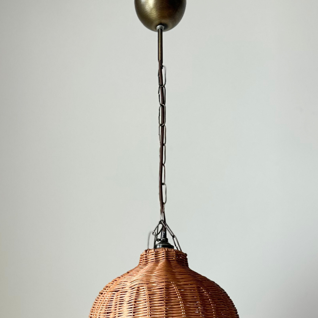 Fisto Doğal Rattan Sarkıt Avize