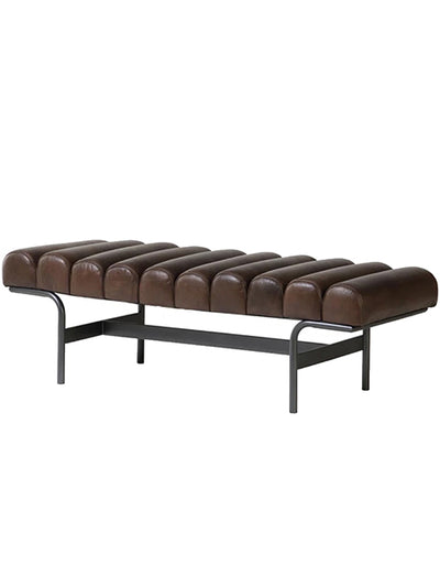 Flav Metal Deri Bench Puf