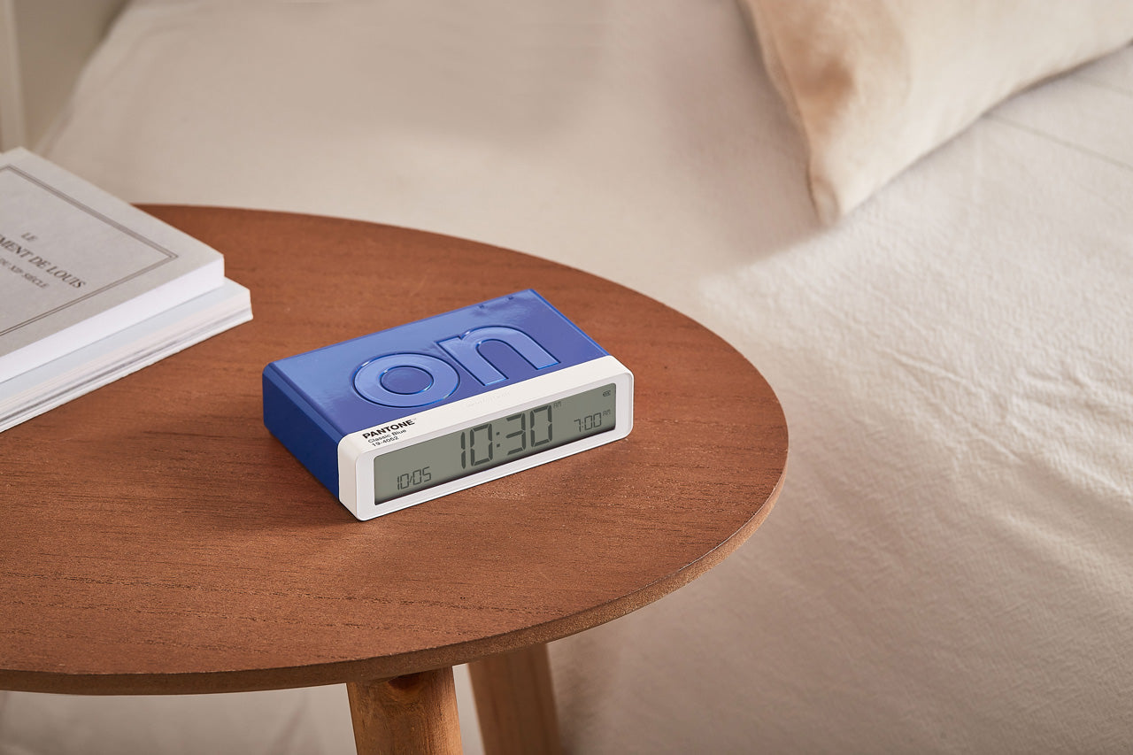 Flip Klasik Şarj Edilebilir Alarm Saat Mavi
