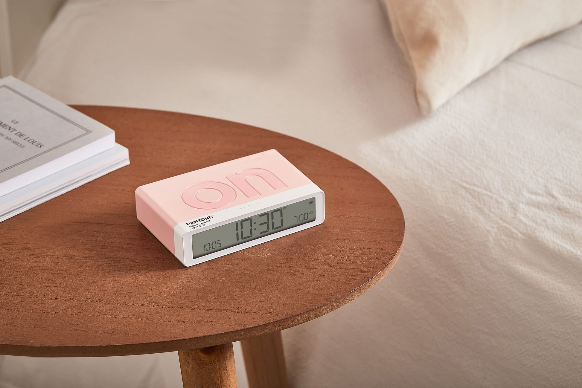 Flip Klasik Şarj Edilebilir Alarm Saat Pembe