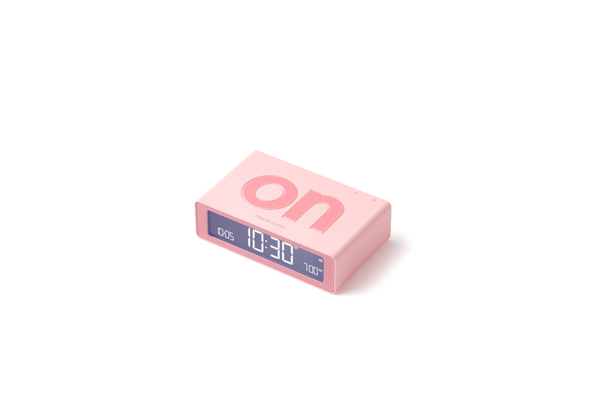 Flip Mini Şarj Edilebilir Alarm Saat Pembe