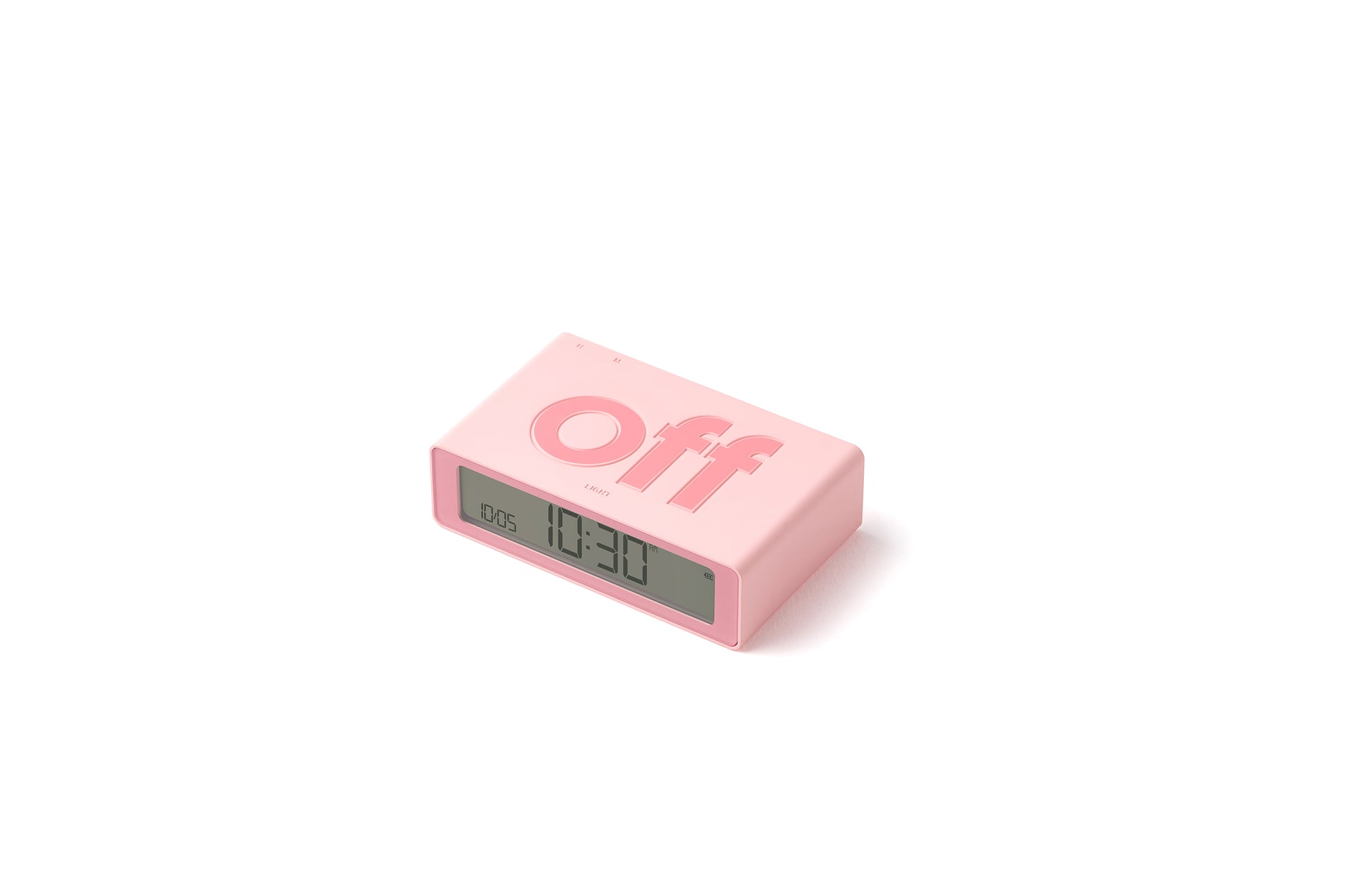 Flip Mini Şarj Edilebilir Alarm Saat Pembe