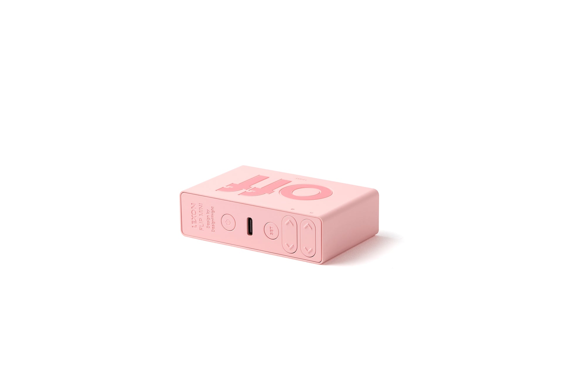 Flip Mini Şarj Edilebilir Alarm Saat Pembe