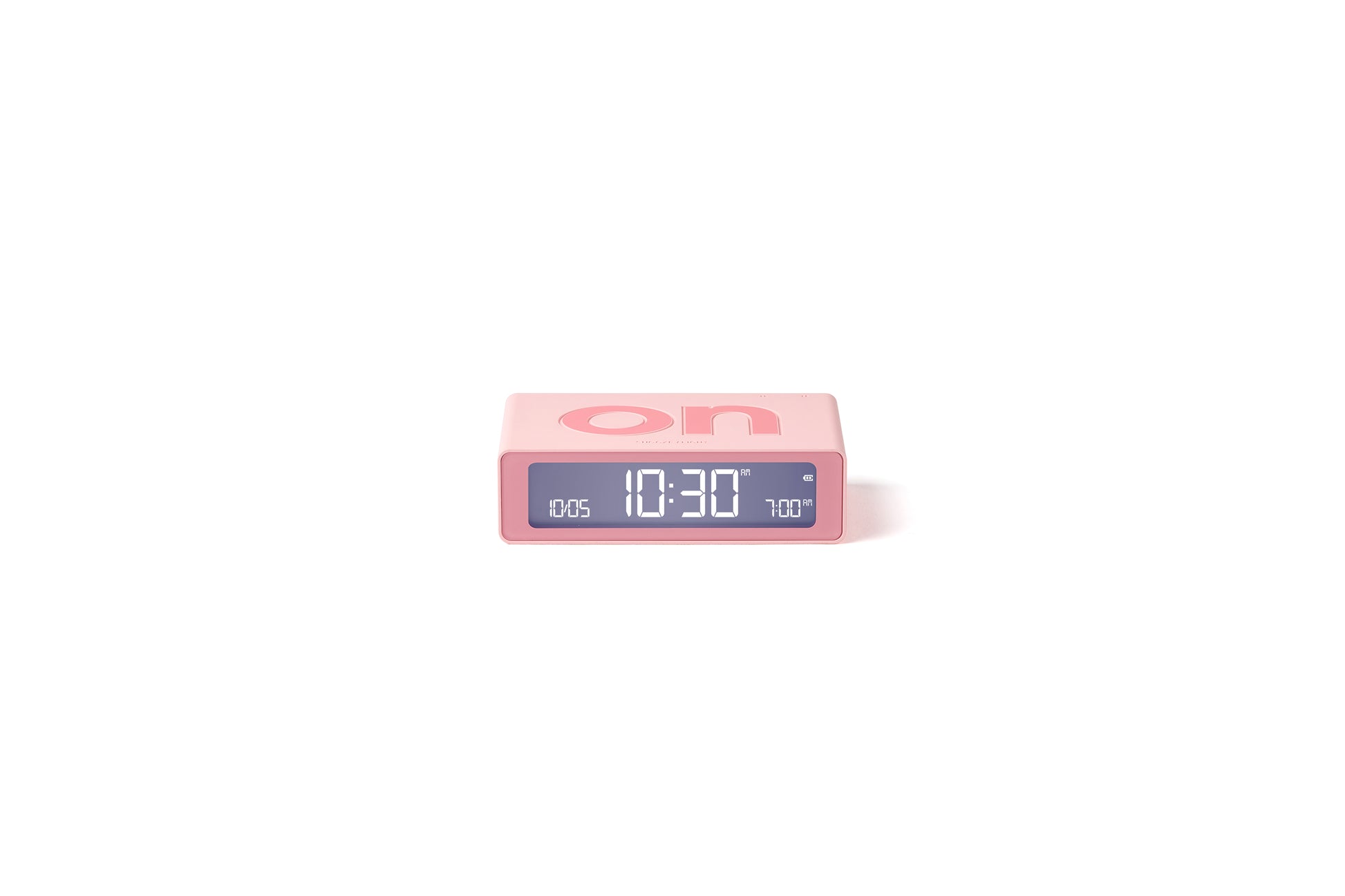 Flip Mini Şarj Edilebilir Alarm Saat Pembe