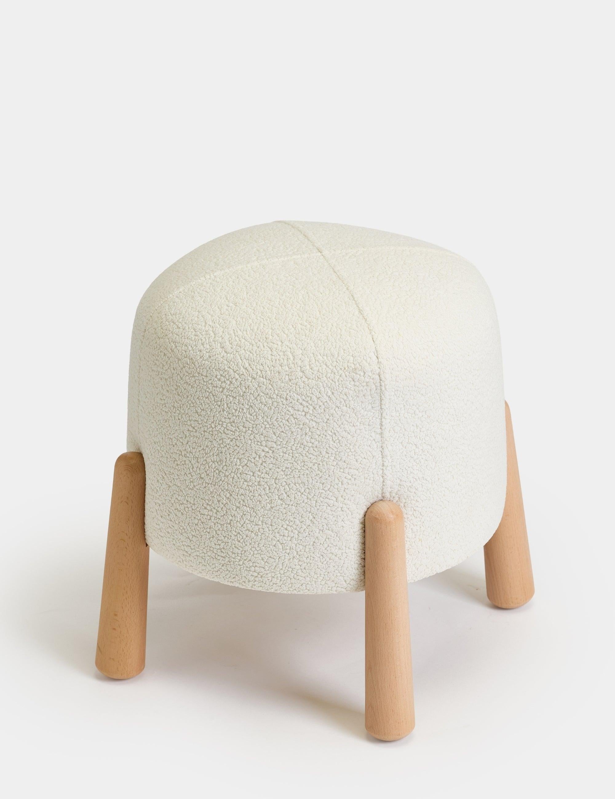 Floki Naturel Ahşap Ayaklı Puf-Puf-Maisonord-NowShopFun