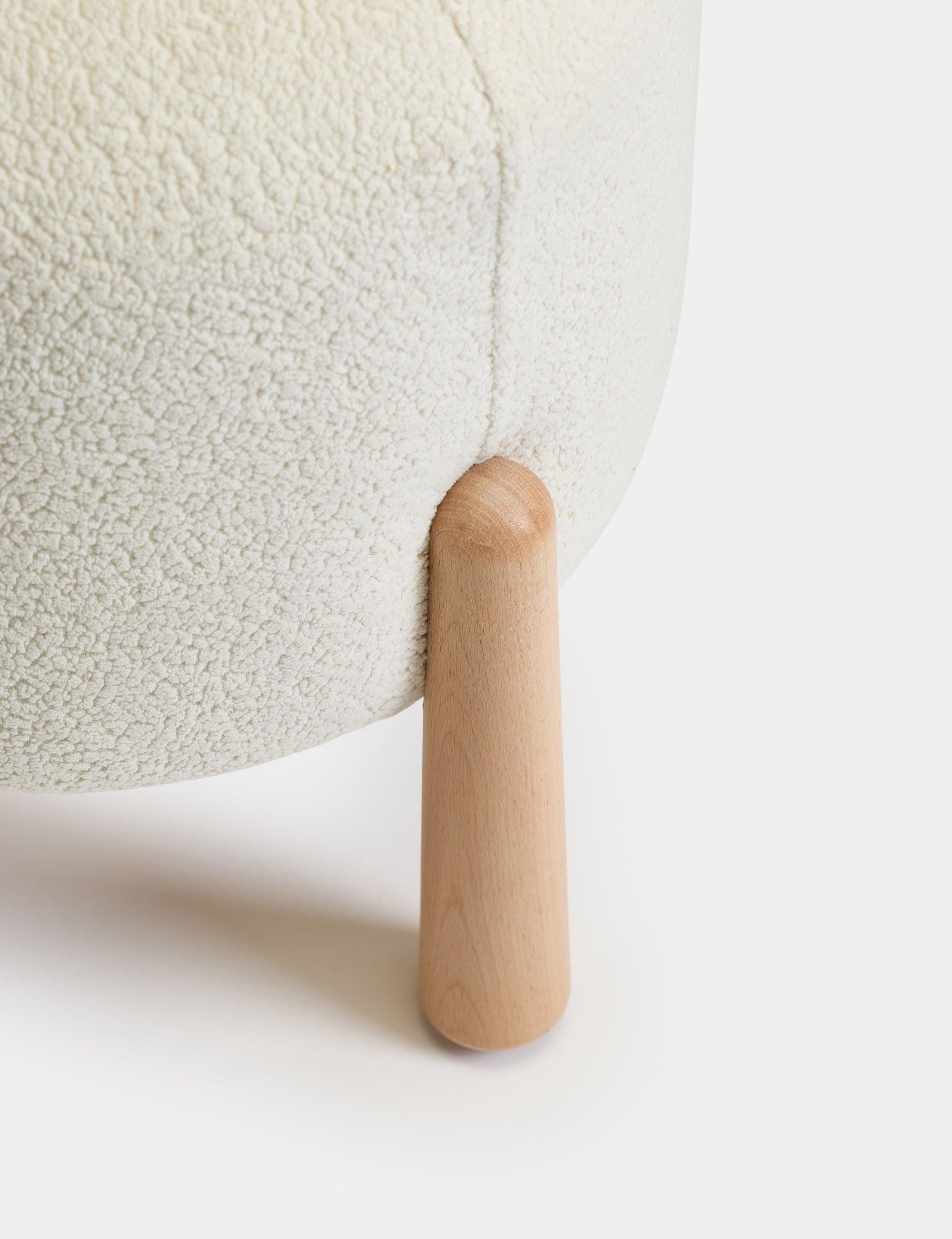 Floki Naturel Ahşap Ayaklı Puf-Puf-Maisonord-NowShopFun