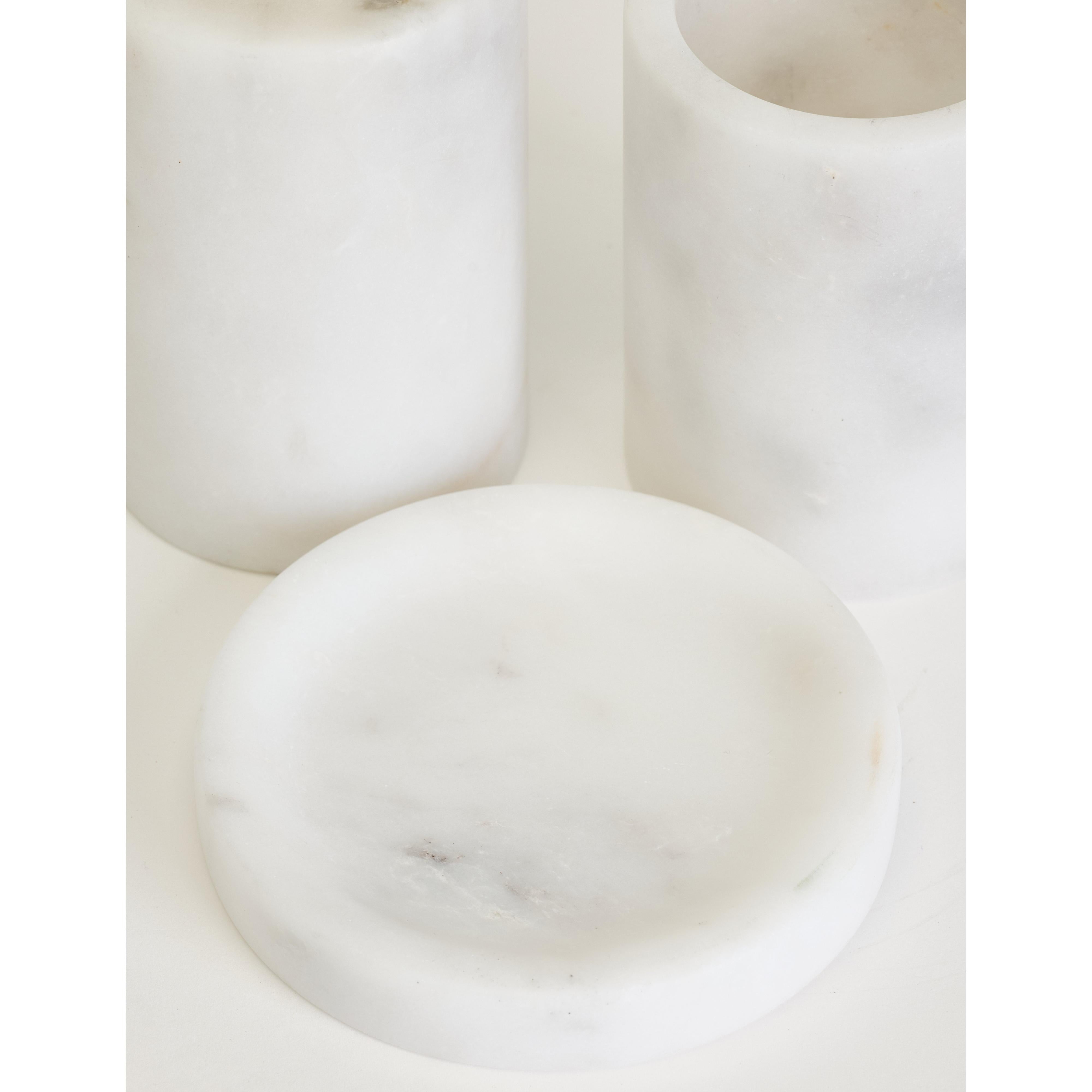 Flora Mermer 3'lü Banyo Seti - Gold