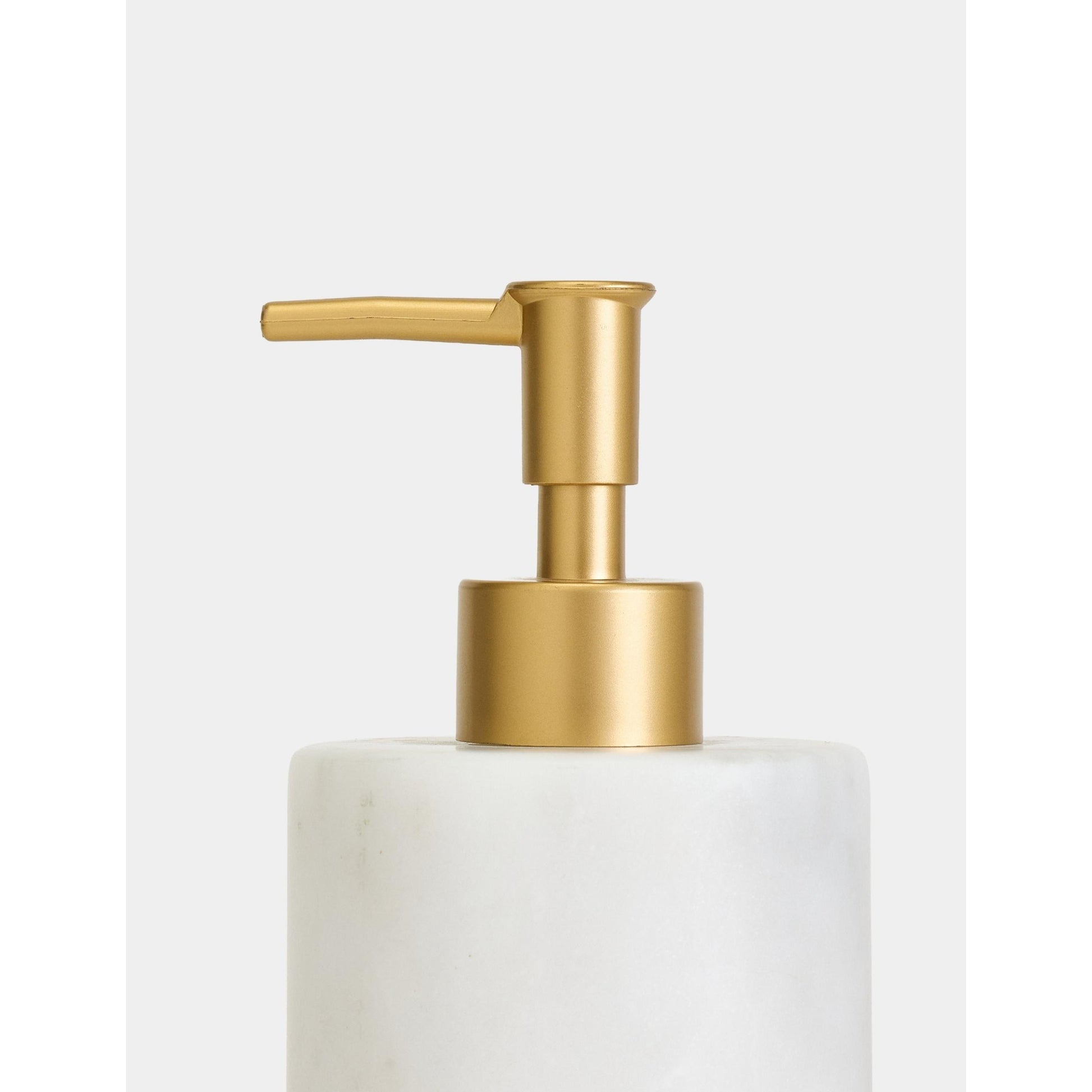 Flora Mermer 3'lü Banyo Seti - Mat Gold