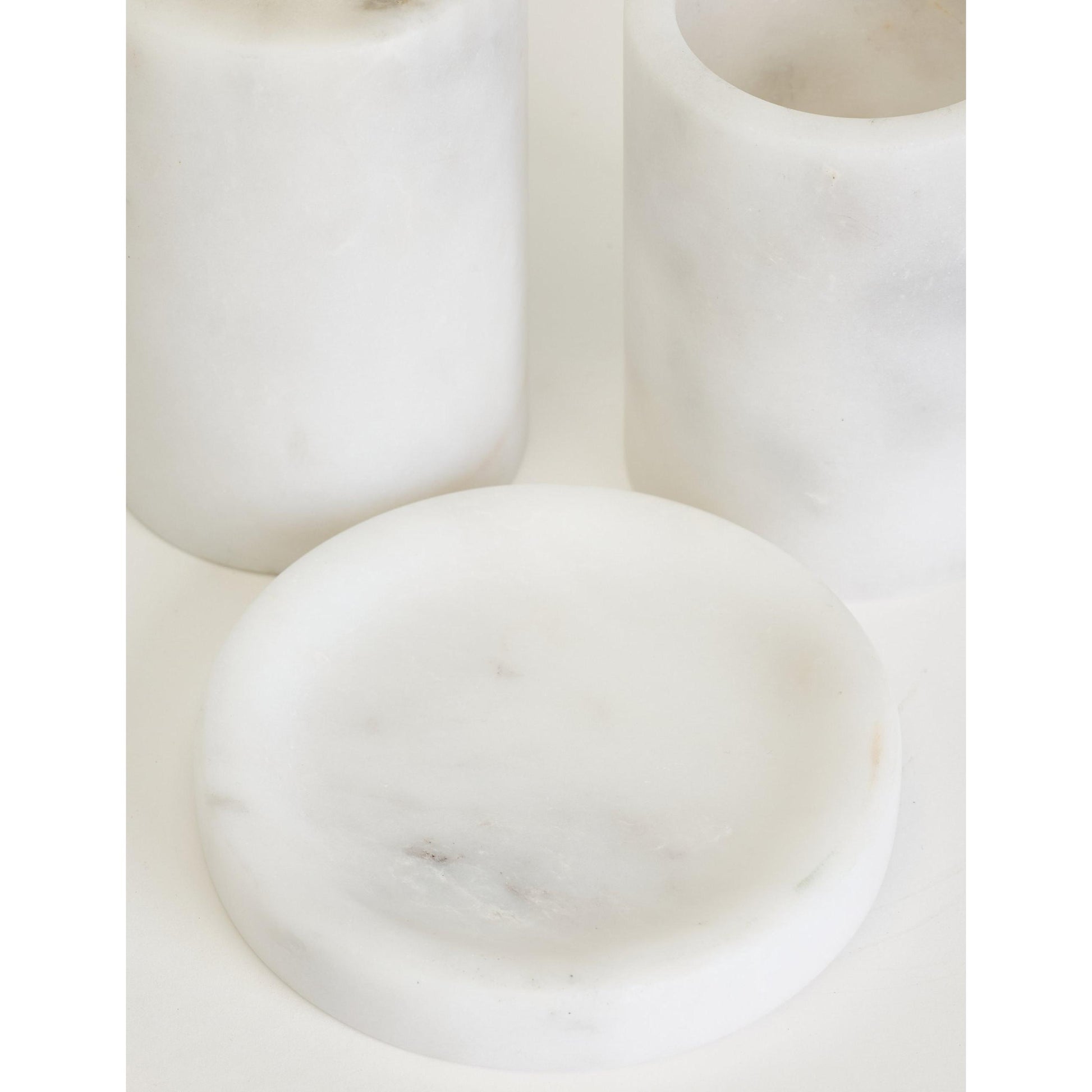 Flora Mermer 3'lü Banyo Seti - Mat Gold