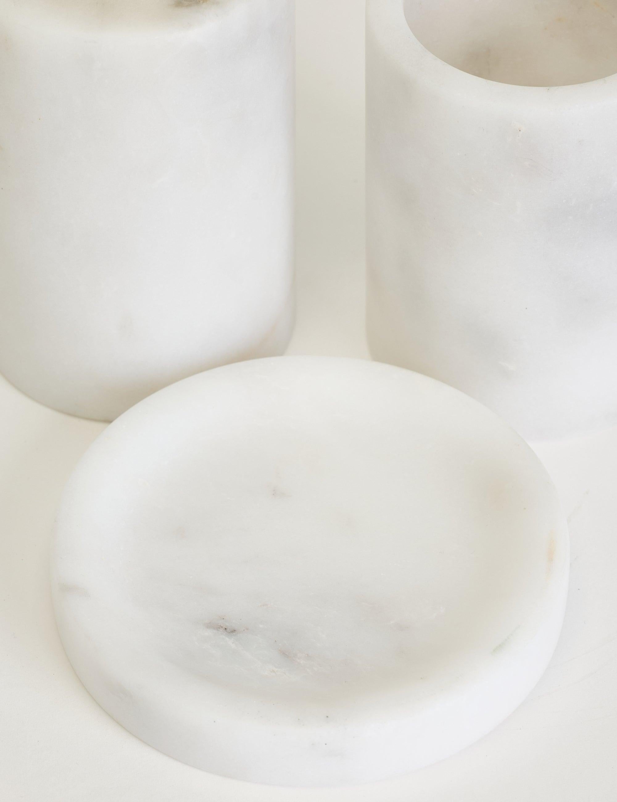 Flora Mermer 3'lü Banyo Seti - Siyah