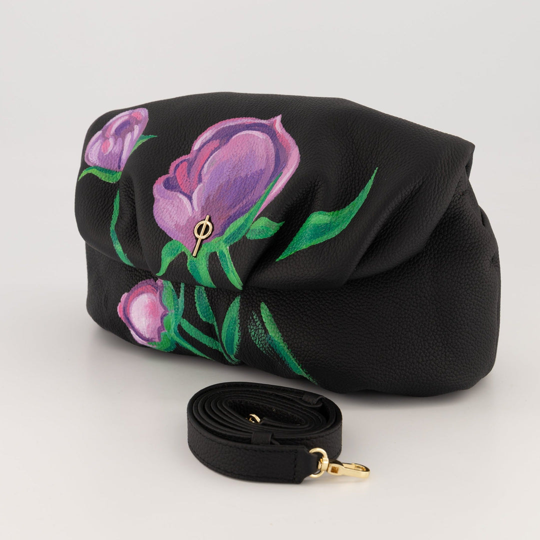 Floral Fantasy Leda Clutch-Clutch-Otrera-Siyah-NowShopFun