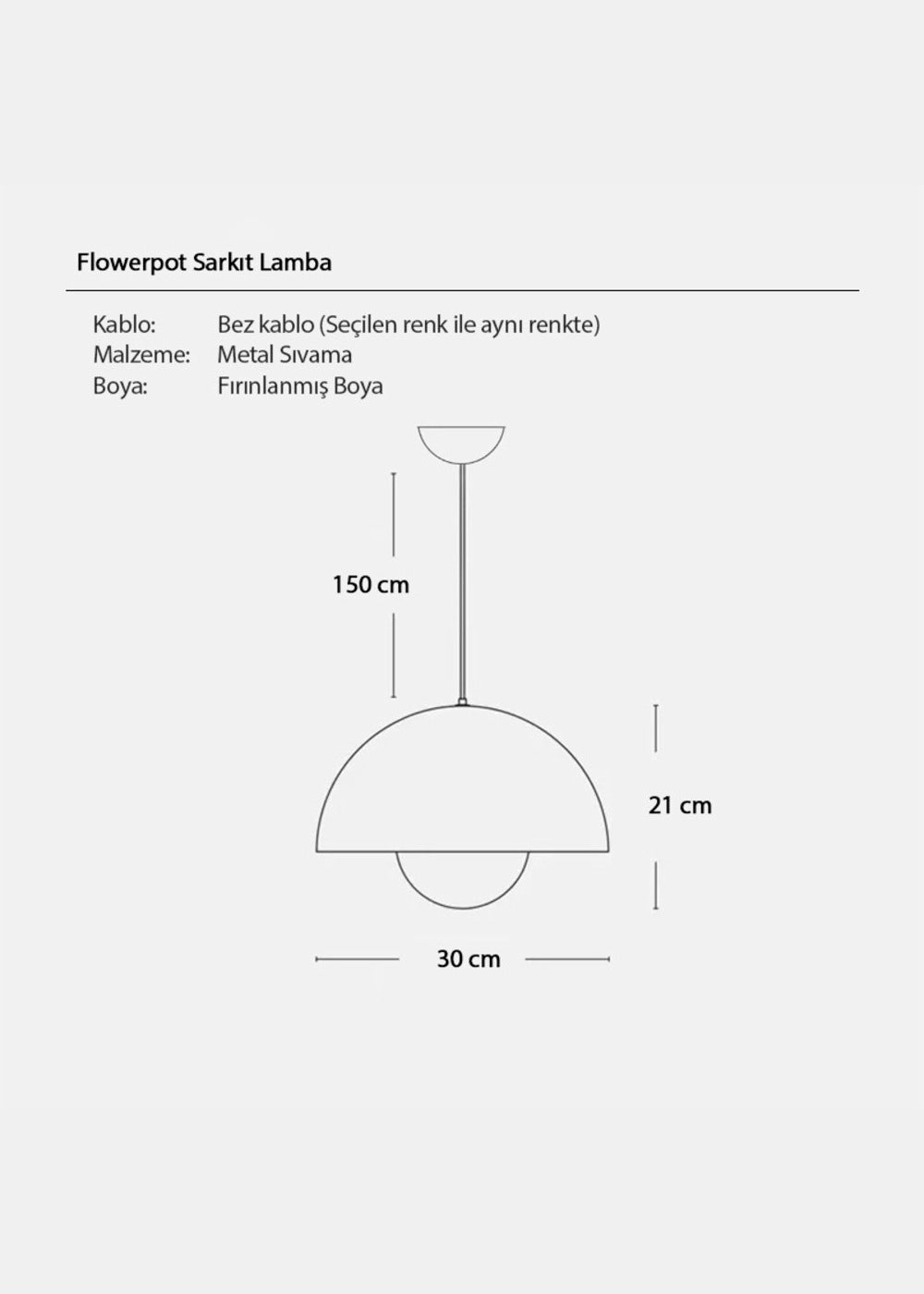Flowerpot Sarkıt Lamba