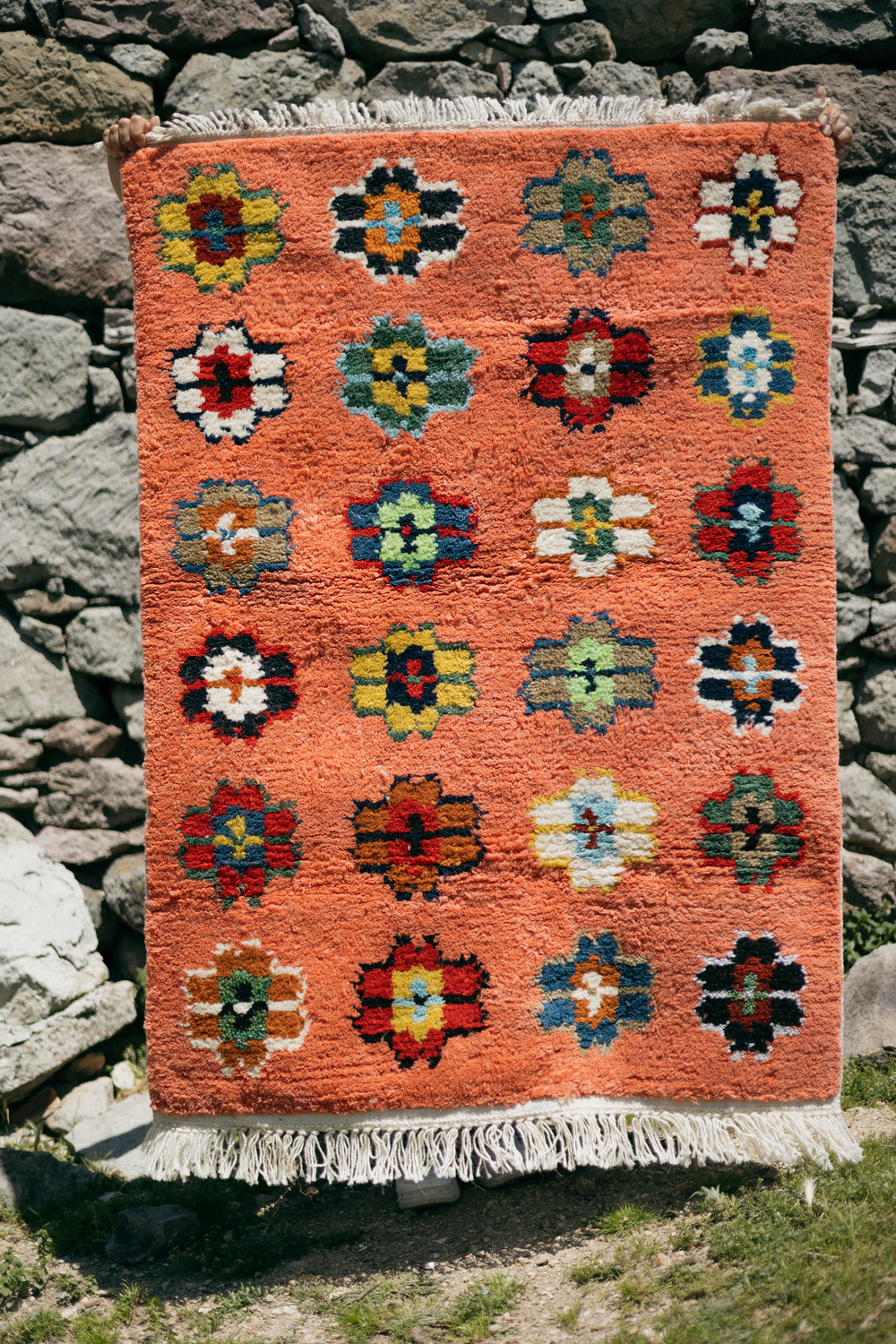 Flowers El Dokuma Tülü Halı