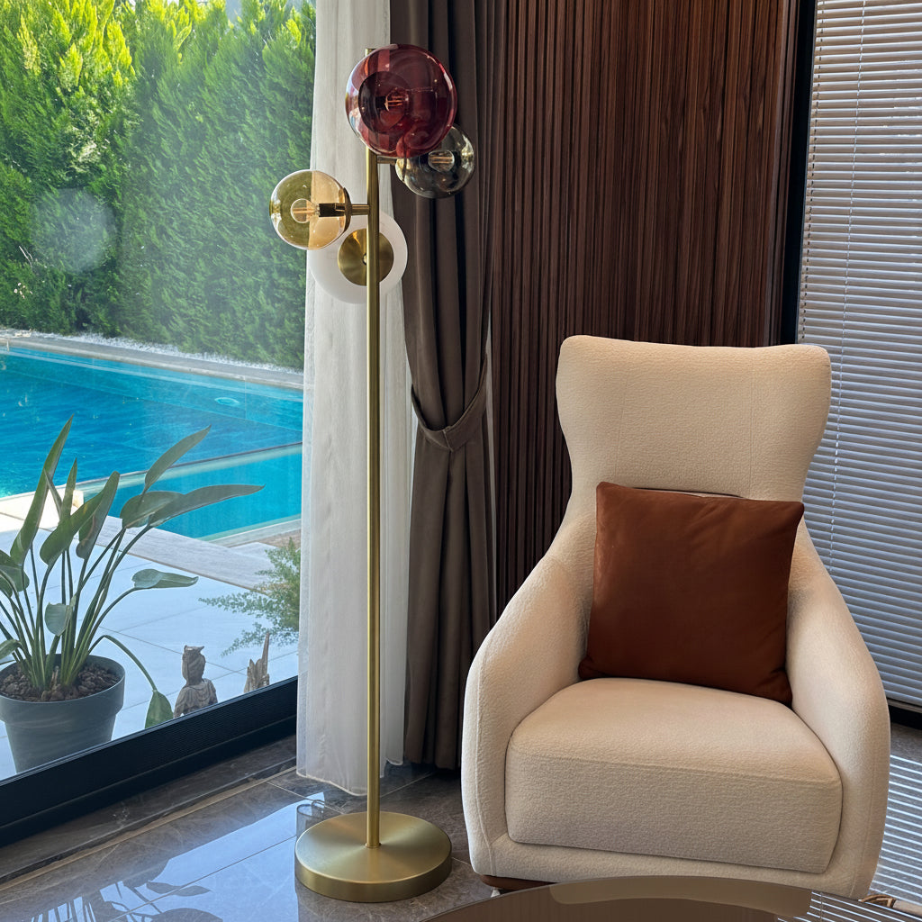 Floral Floor Lamp Multicolour