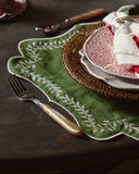 Folhagem Amerikan Servis-Amerikan Servis-Mariaida Home-Yeşil/Beyaz-NowShopFun